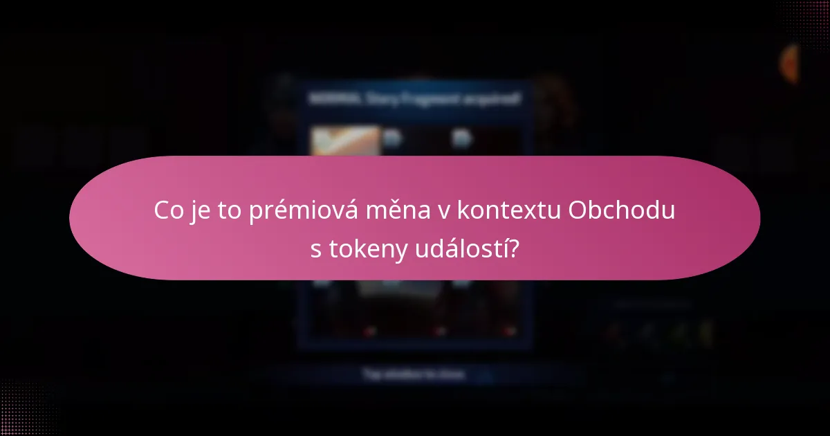 Co je to prémiová měna v kontextu Obchodu s tokeny událostí?