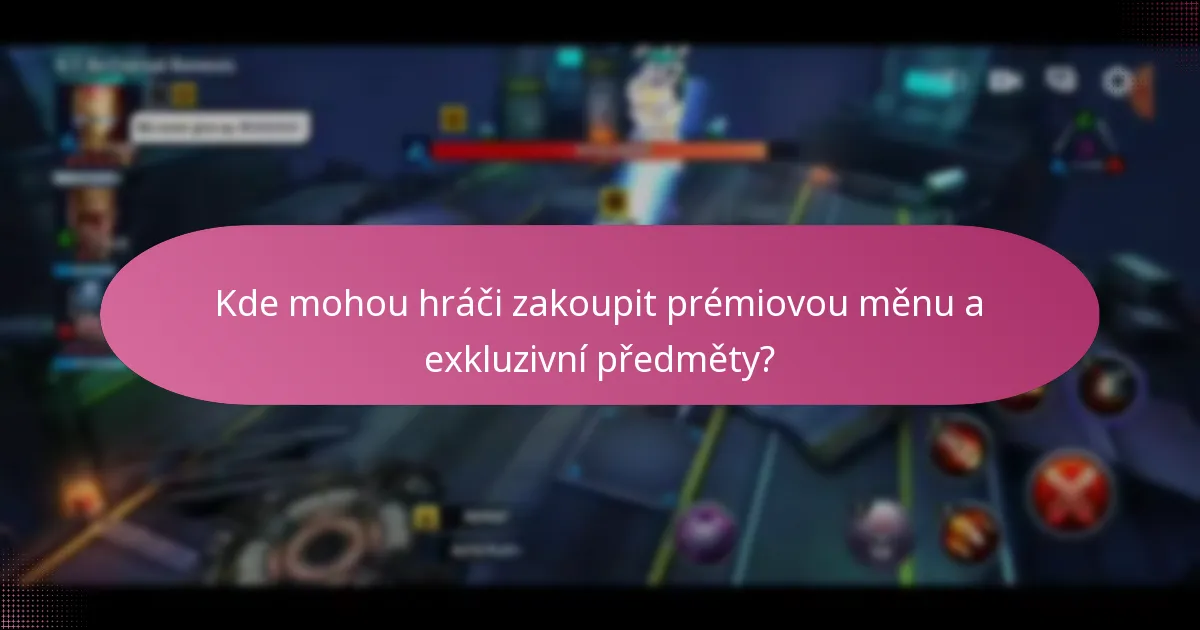 Kde mohou hráči zakoupit prémiovou měnu a exkluzivní předměty?